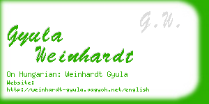 gyula weinhardt business card